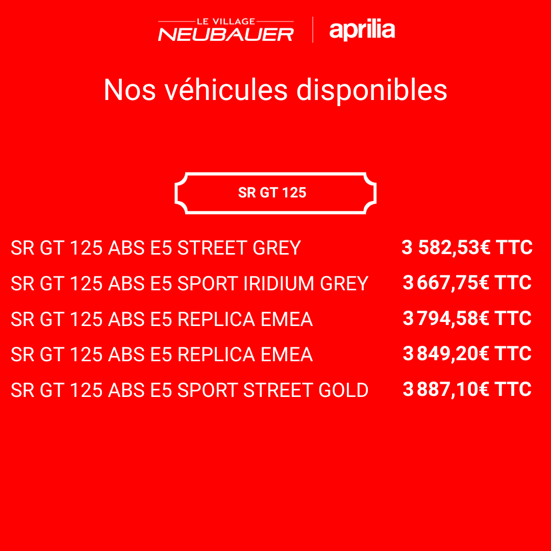 Liste Aprilia scoot
